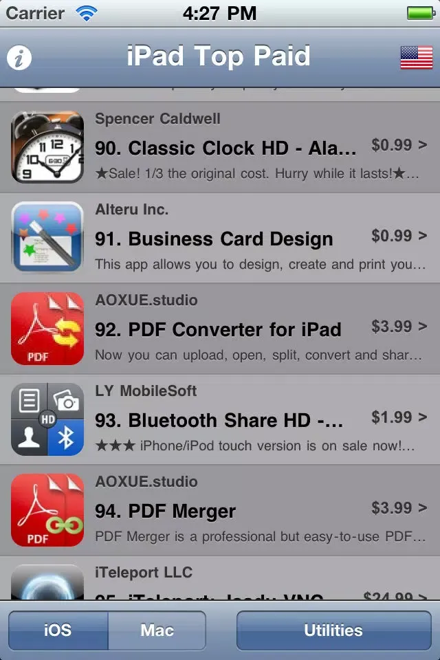 Capturas de tela do Top Apps