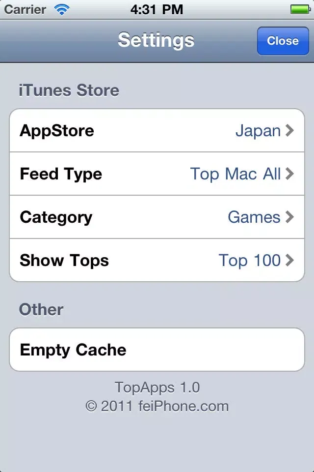 Capturas de tela do Top Apps