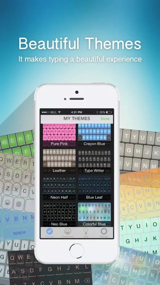 OneKeyboard - colorful and fast custom autocomplete keyboard应用截图