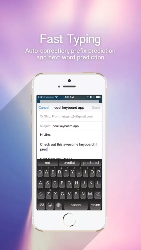 OneKeyboard - colorful and fast custom autocomplete keyboard应用截图