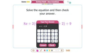 ภาพหน้าจอของ Solving Multi Step Equations