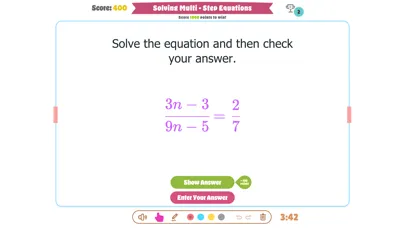ภาพหน้าจอของ Solving Multi Step Equations
