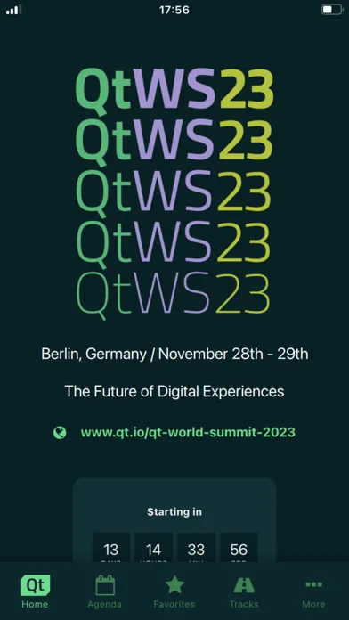 Capturas de tela do Qt World Summit 2023
