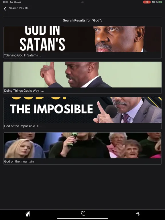 Tangkapan layar SDA TV & Videos - Worldwide iPad 