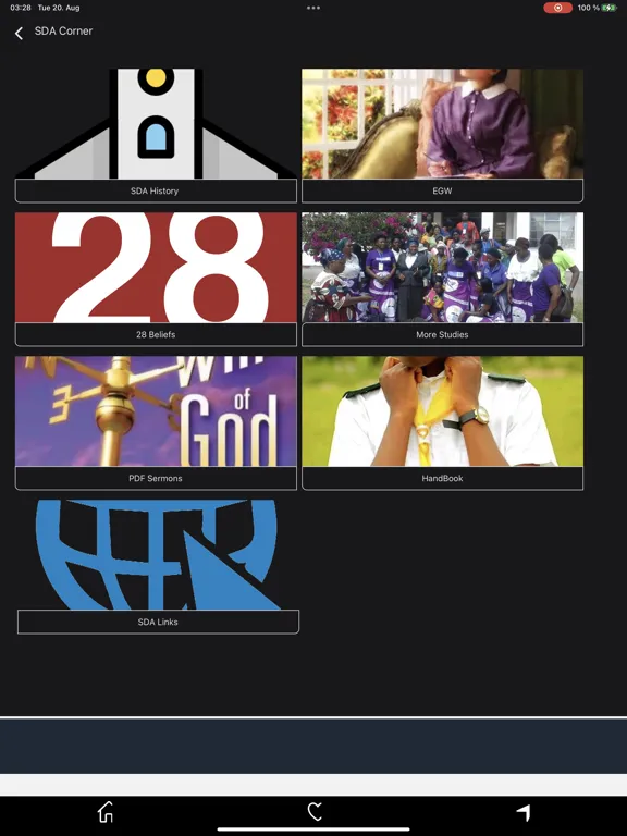 Tangkapan layar SDA TV & Videos - Worldwide iPad 