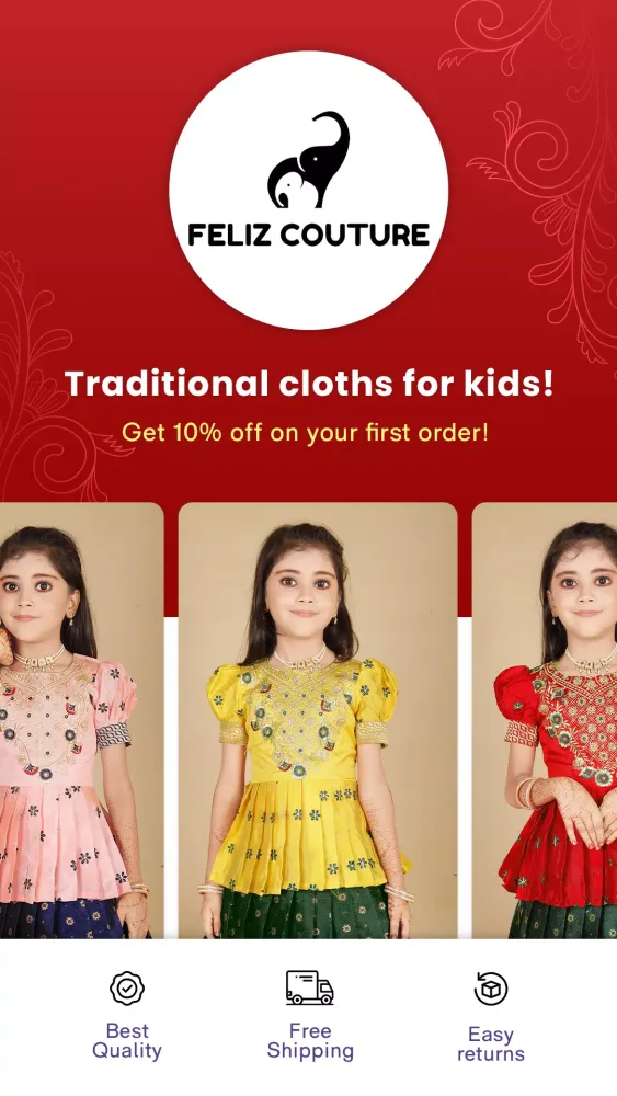 Tangkapan layar Feliz couture: Ethnic Apparel