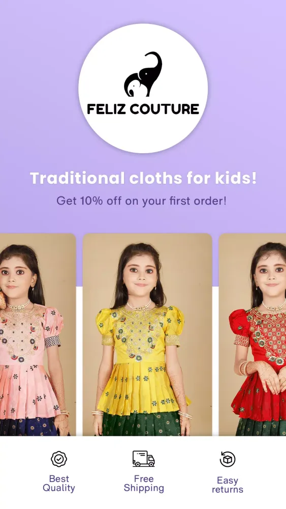Tangkapan layar Feliz couture: Ethnic Apparel