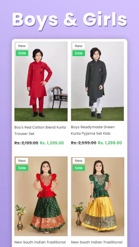 Tangkapan layar Feliz couture: Ethnic Apparel