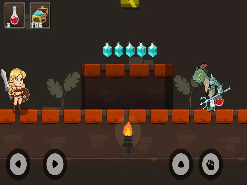 Tangkapan skrin Go! female warrior iPad 