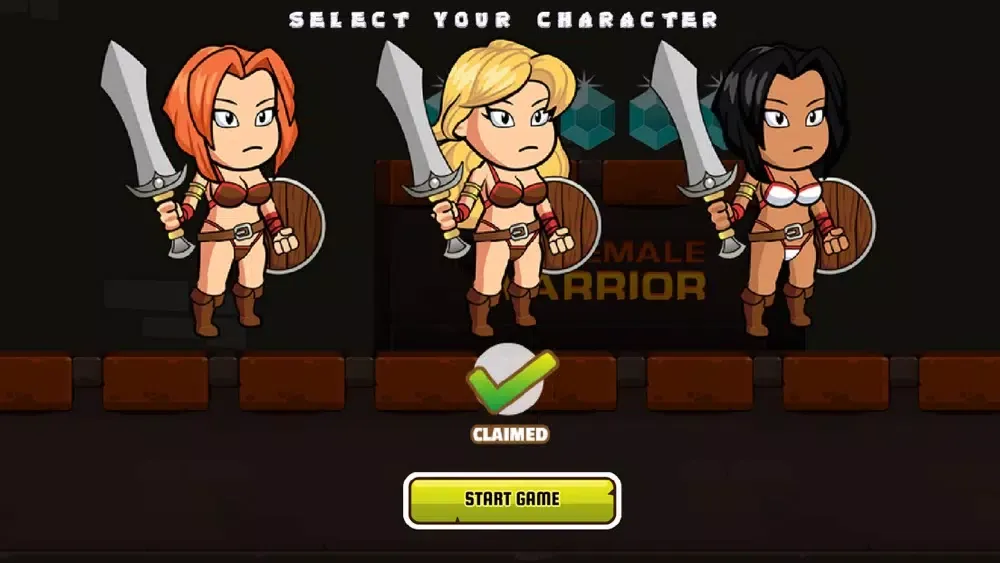 Tangkapan skrin Go! female warrior