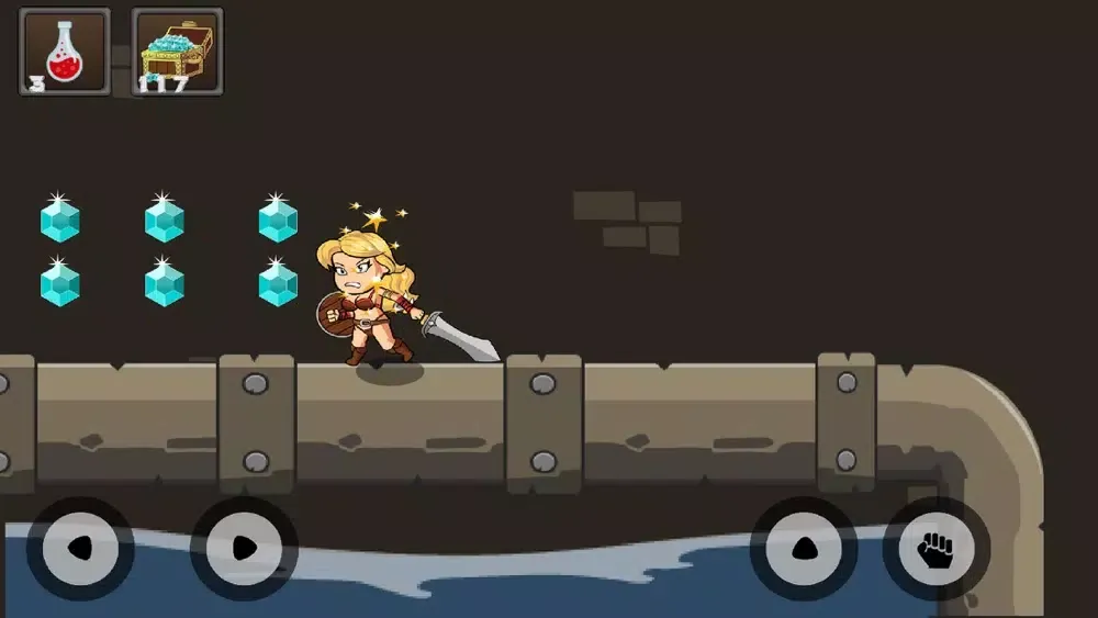 Tangkapan skrin Go! female warrior
