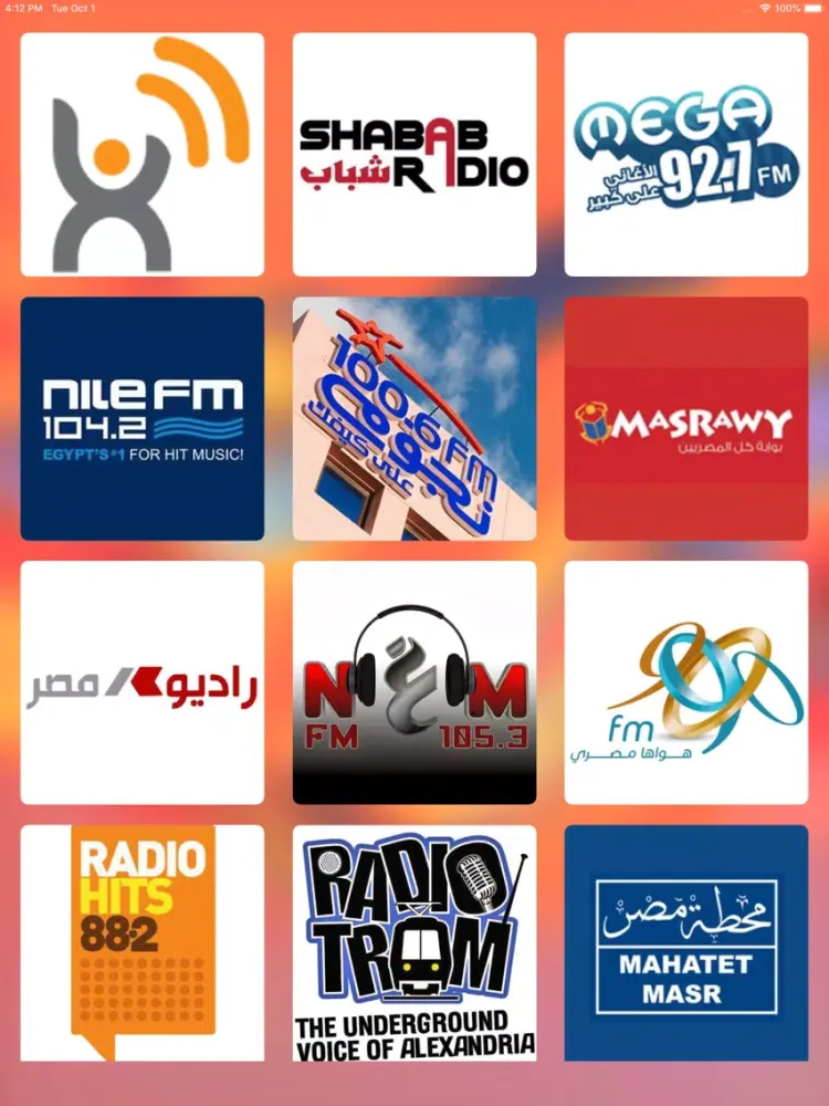 الإذاعات المصرية iPad 应用截图
