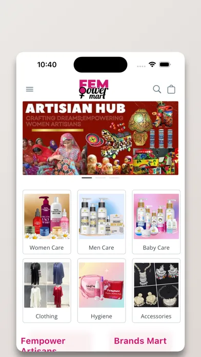 FemPowerMart eCommerce app Ekran Görüntüleri