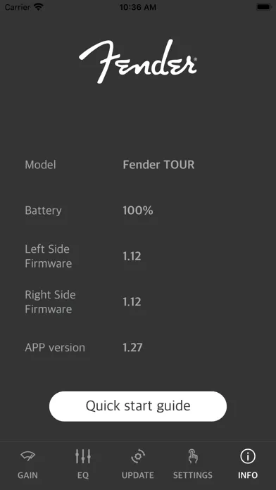 Fender Tour Screenshots