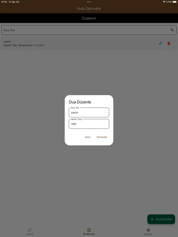 Akıllı Zikirmatik: Dua Takip iPad  স্ক্রিনশট