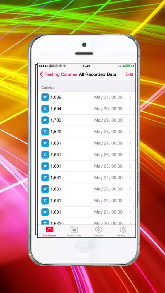 Capturas de tela do Sync from Fitbit to Health app