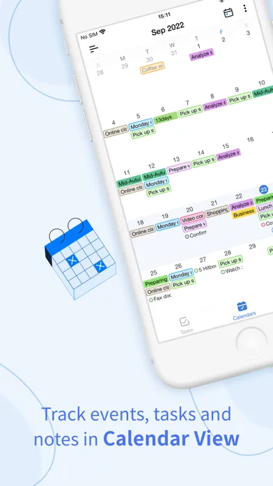 Zrzuty ekranu Tiny Planner - Daily Organizer