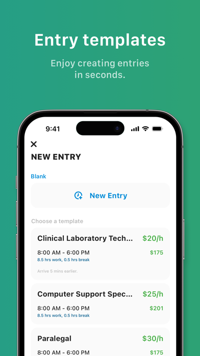 Screenshot di Tiny Hours Tracker, Time Clock