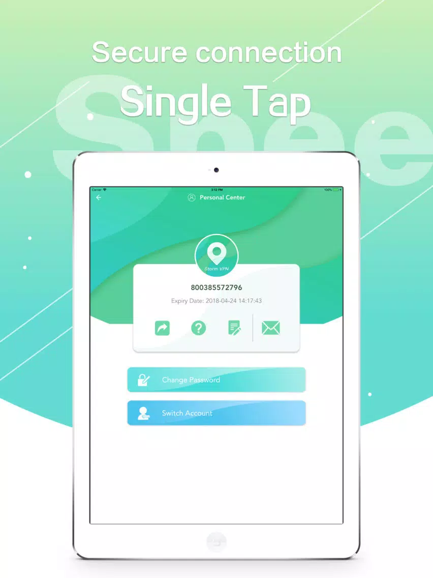 VPN - Storm VPN Unlimited iPad  Ekran Görüntüleri