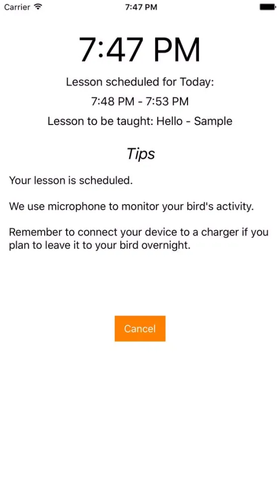 ภาพหน้าจอของ Bird Speech - Train Bird to Speak, Mimic any Sound