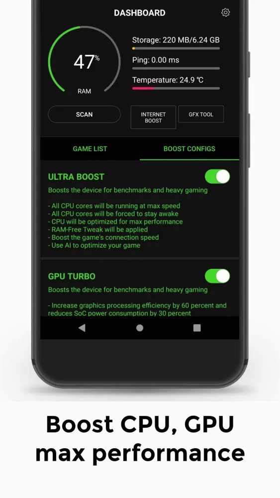 Booster+ Ekran Görüntüleri