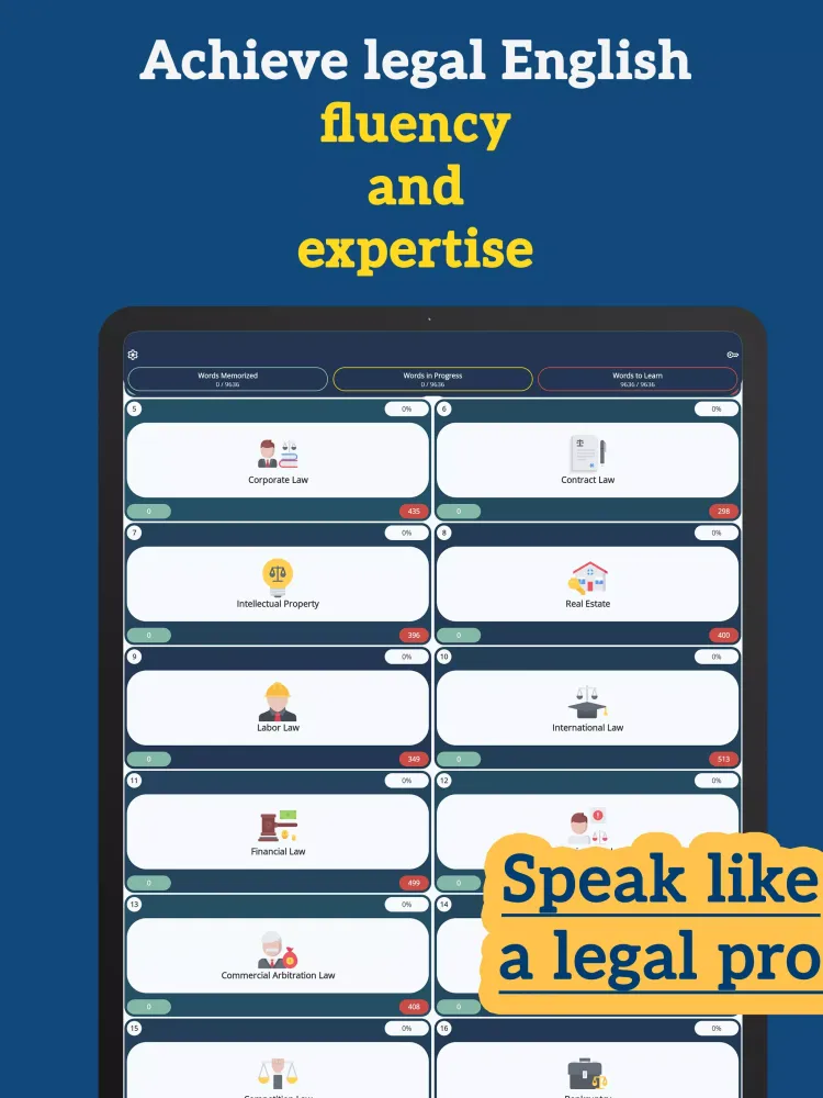 Capturas de pantalla de Legal English: Learn Words