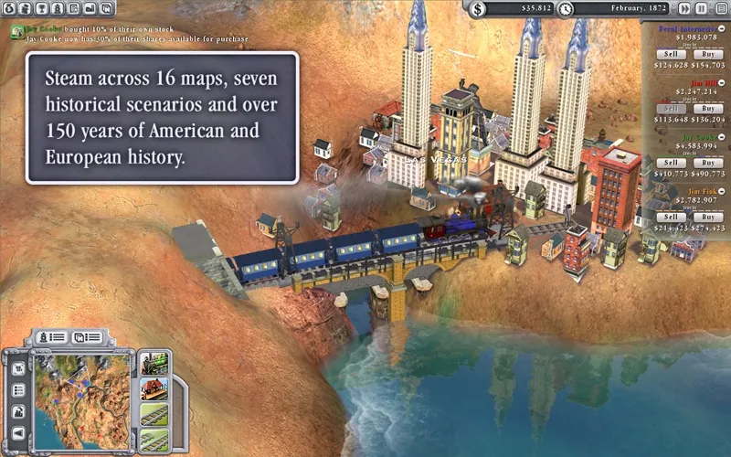 Tangkapan layar Sid Meier's Railroads!