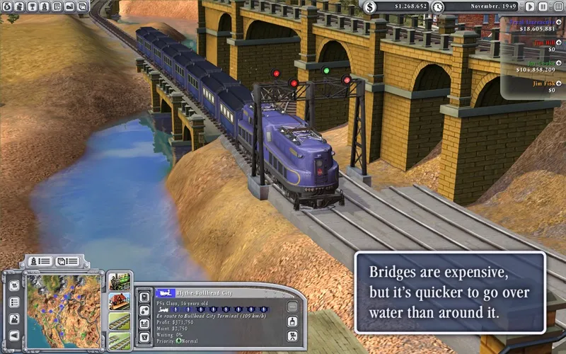 Tangkapan layar Sid Meier's Railroads!