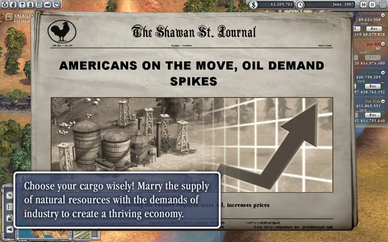 Tangkapan layar Sid Meier's Railroads!