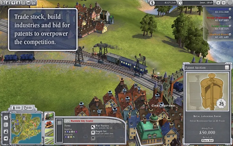 Tangkapan layar Sid Meier's Railroads!