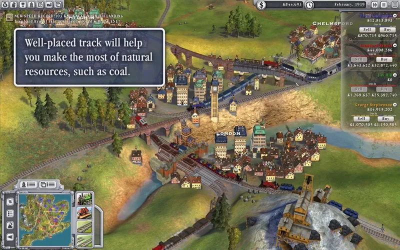 Tangkapan layar Sid Meier's Railroads!