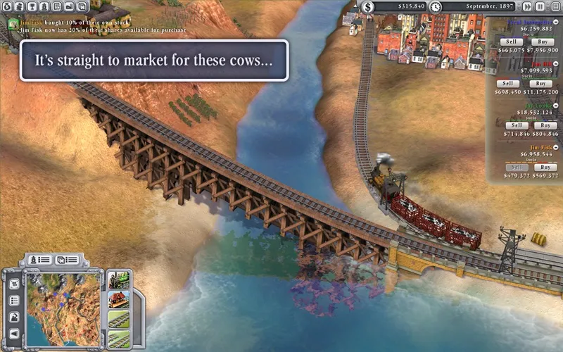 Tangkapan layar Sid Meier's Railroads!