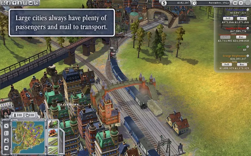 Tangkapan layar Sid Meier's Railroads!