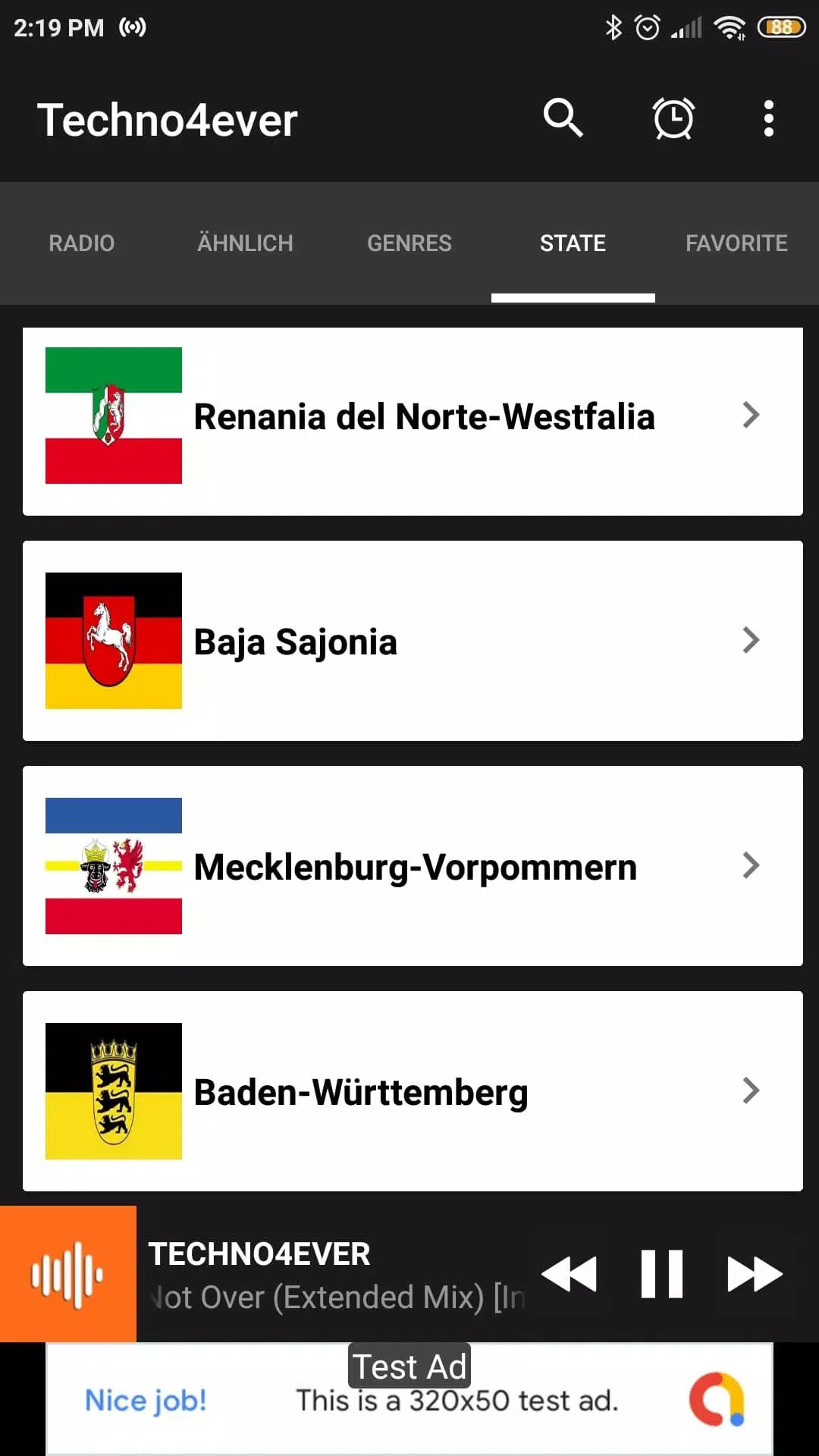 Techno4Ever App Radio FM Screenshots