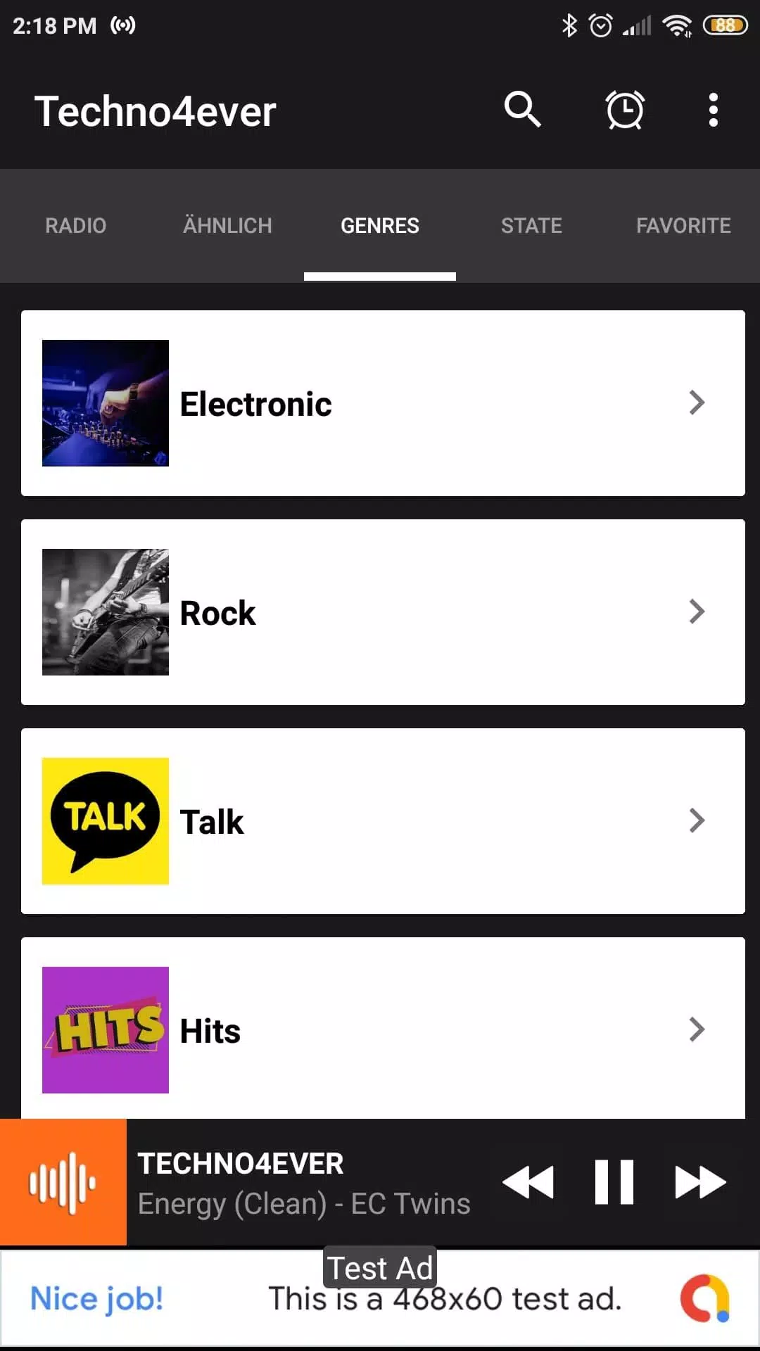 Techno4Ever App Radio FM Screenshots