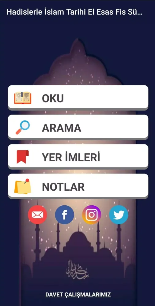 Ảnh chụp màn hình của EL ESAS Fİ' SUNNE HADİSLERLE İ