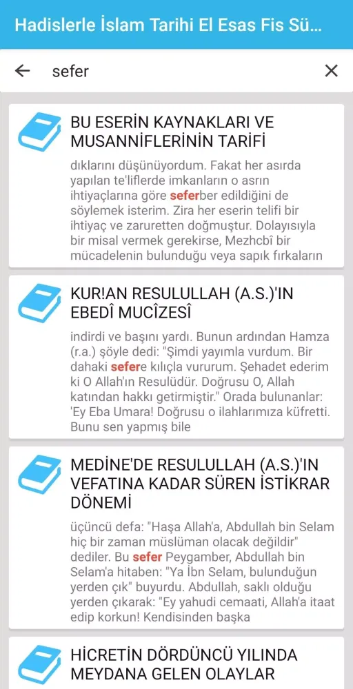 Ảnh chụp màn hình của EL ESAS Fİ' SUNNE HADİSLERLE İ