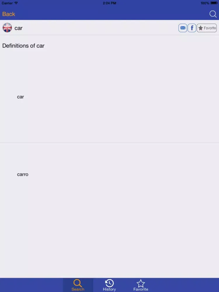 Screenshot di Dictionary English-Spanish 2015 - Free & Offline iPad 