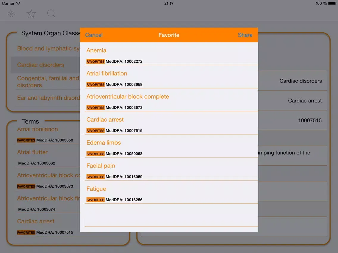 ภาพหน้าจอของ Easy CTCAE iPad 
