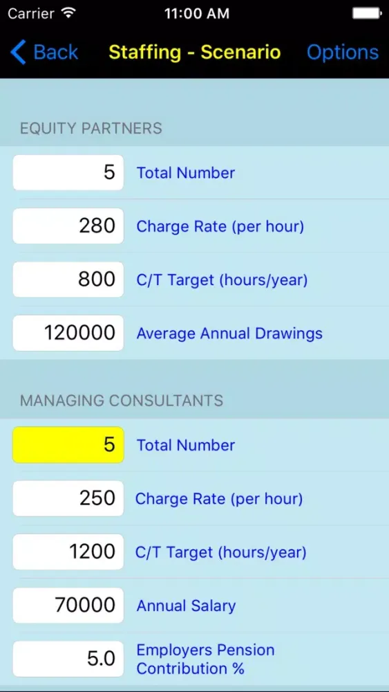 Capturas de tela do Profsim Consult