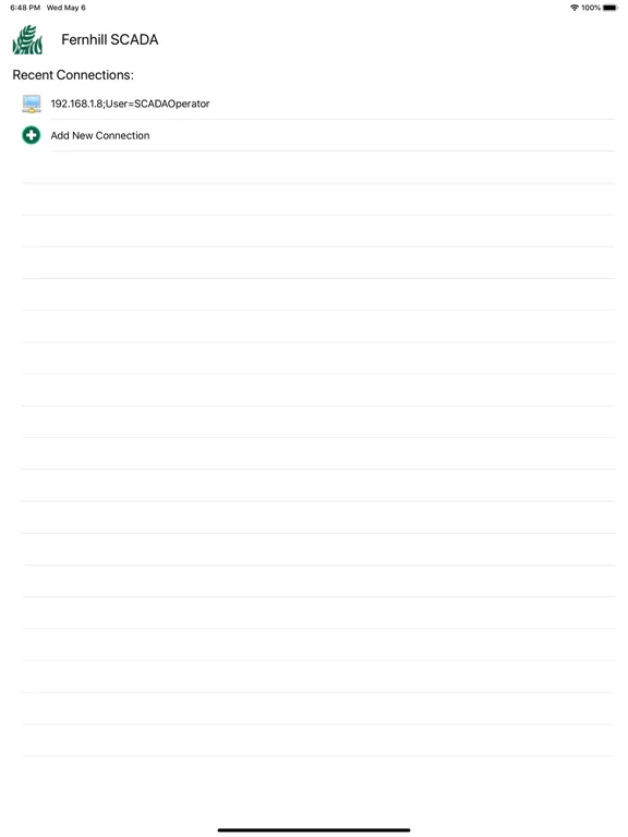 Fernhill SCADA iPad Screenshots
