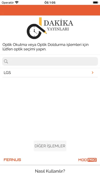 Dakika Optik Okuma Ekran Görüntüleri