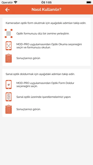 Dakika Optik Okuma Ekran Görüntüleri