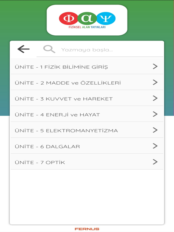 Fiziksel Alan(FAY) Video Çözüm iPad 应用截图