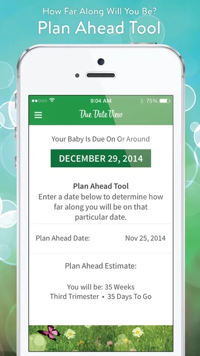 Due Date View - Pregnancy calculator Ekran Görüntüleri