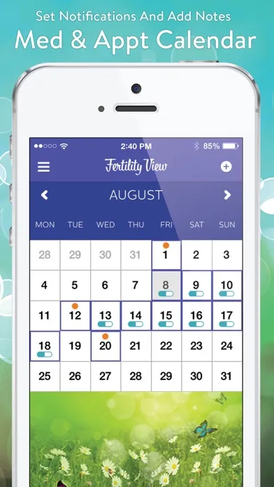 Fertility View - Fertility and IVF support Screenshots