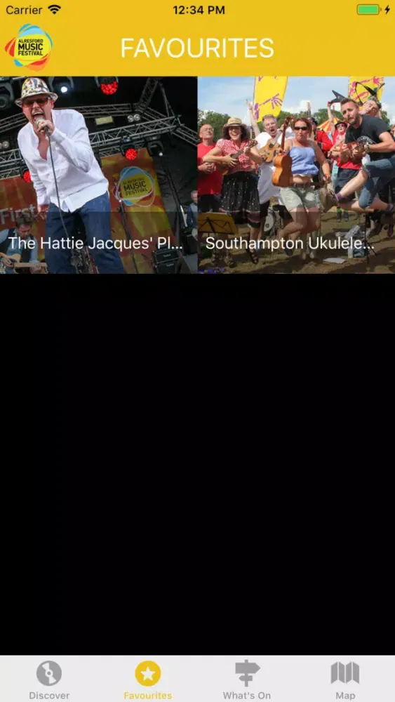 Capturas de tela do Alresford Music Festival
