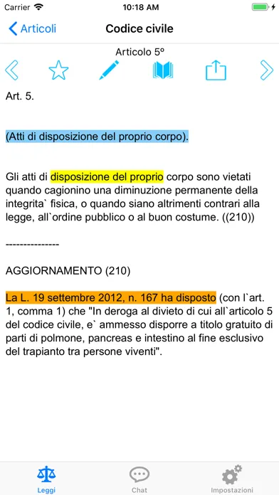 Leggi Italiane Online スクリーンショット