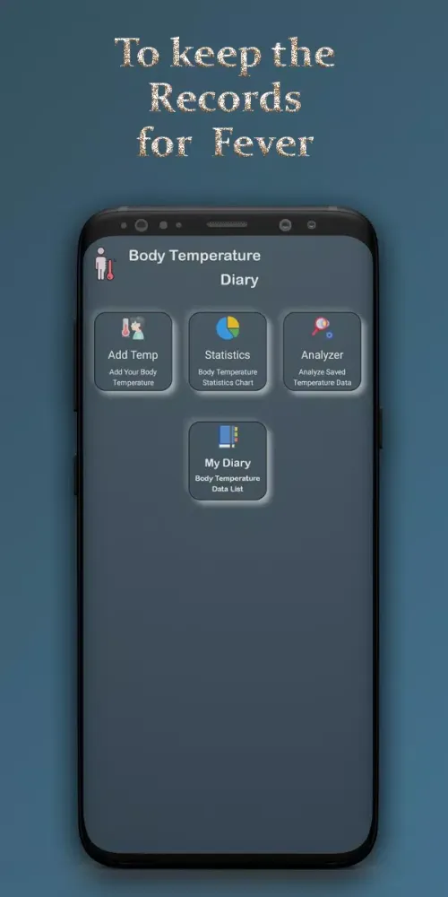 Body Temperature fever diary Screenshots