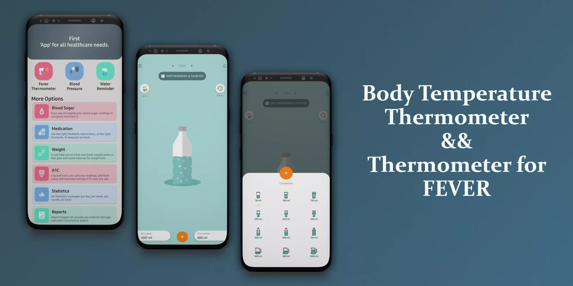 Body Temperature fever diary Screenshots